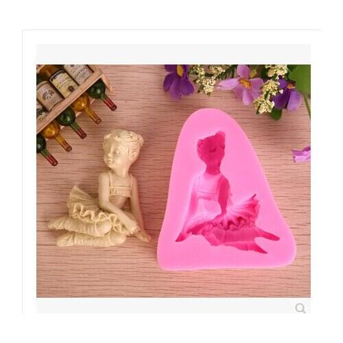 Free shipping Beautiful girl angel Modelling fondant silicon mold chocolate cake decoration silicone mold silicone mold