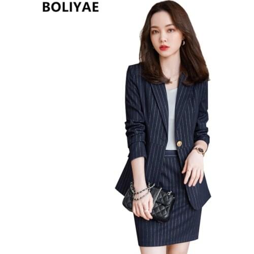 Женские брючные костюмы в полоску BOLIYAE China At AliExpress