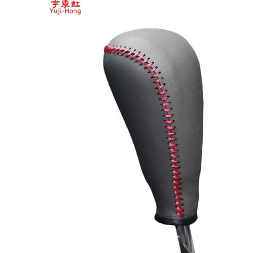 Yuji-Hong Car Gear Covers for Mazda 3 2011 Automatic Shift Collars Genuine Leather Hand-stitched Auto Cover