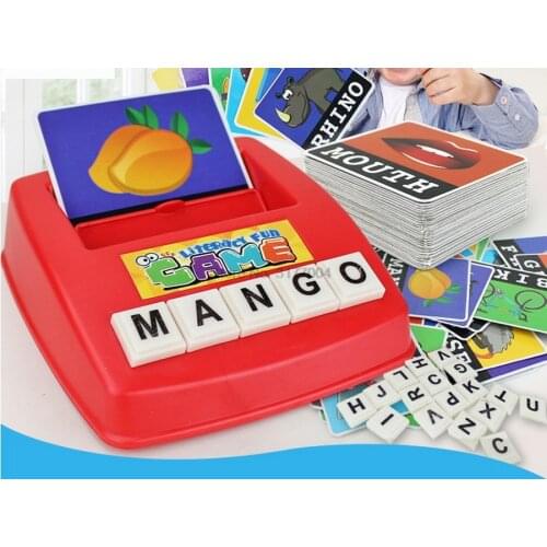DHL 20set 26/52letters+30/60cards English Spelling Alphabet Game Early Learning Educational Toy Kids Creativity Imagination Gift