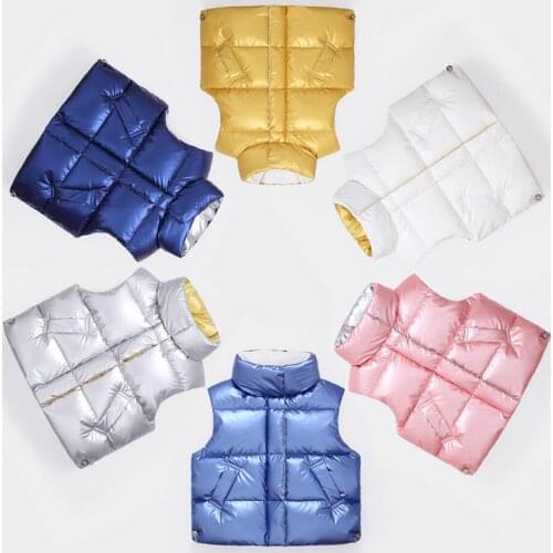 2021 Winter Kids Vest Boys Jacket Girls Vest Baby Waistcoat Warm Childrens Down Cotton Vest Children Clothes