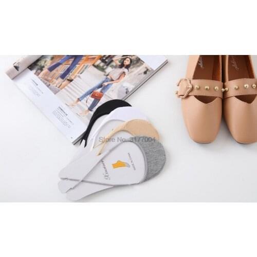 DHL 200pair Cotton Comfortable Soild Half Sole Cover Invisible Sock Slippers For Women Wear High-heeled Shoes Socks