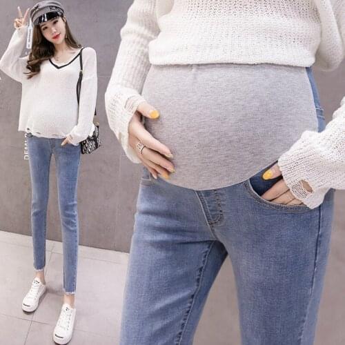 Maternity Jeans Pants 2020 Pregnant Women Nursing Jeans Long Prop Belly Leggings Skinny Denim Pant Trousers Pregnancy Clothes