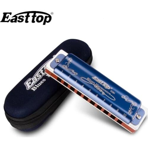 Easttop T008K 10 Hole Diatonic Blues Harmonica Armonicas Mouth Ogan Woodwind Musical Instrument Melodica