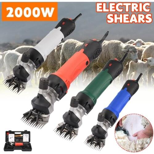 220V 2000W Sheep Hair Clipping Electric Machine Aluminum Alloy Shell Handhold Animal Shearing Farm Wool Cut Machine 6 Speed