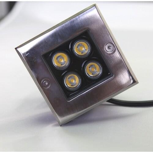 FEDEX/DHL/UPS Free shipping High quality 4*1W LED underground light AC85V~265V IP68 5years warranty