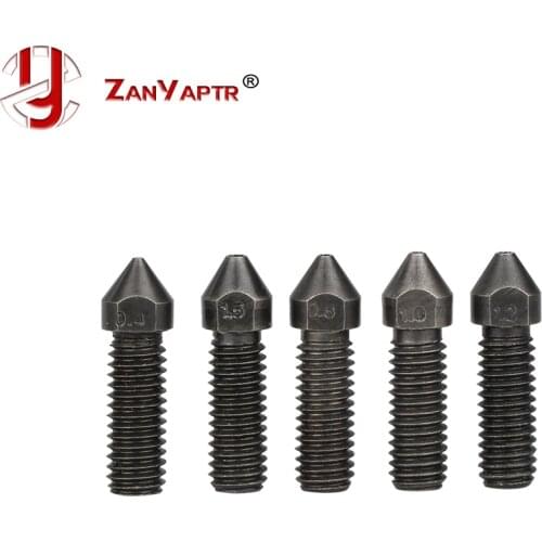 Volcano Nozzle Hardened steel 0.4 0.8 1.0 1.2 1.5mm Hotend Extruder Super hard For 1.75MM Filament 3D Printer