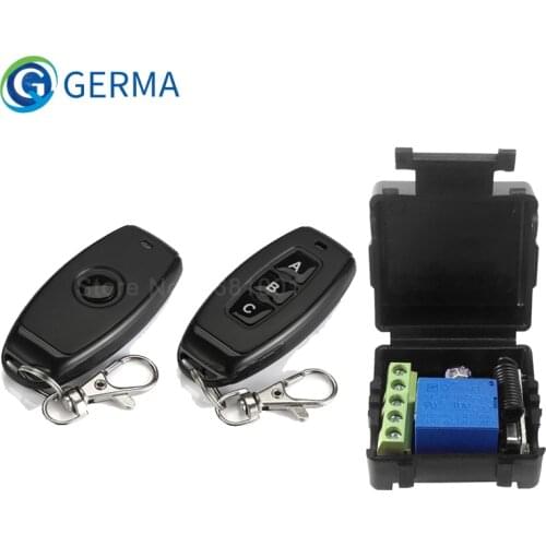 GERMA 433 Mhz RF 1CH 3 CH Remote Controls or 433Mhz Universal Wireless Remote Control Switch DC 12V 1CH Relay Receiver Module