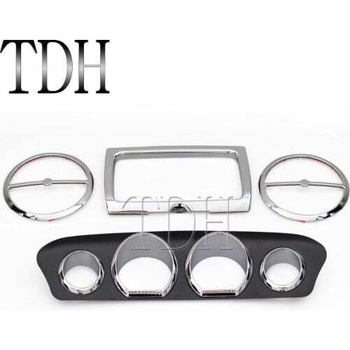 Chrome Motorcycle Stereo Accent Speaker Gauge Trim Inner Fairing Cover Kit For Harley Electra Street Glide Ultra Limited 2014-UP