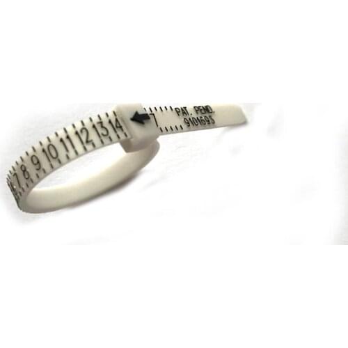 US Size Finger Gauge Tools Plastic Ring Sizer Adjustable Measures 1-17MM Jewelry Measuring Tools