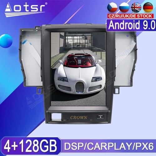 Android Car Radio Tape Recorder Auto Audio Multimedia Player Stereo For Toyota Crown 12th 2005-2008 Tesla GPS Navi PX6 Head Unit