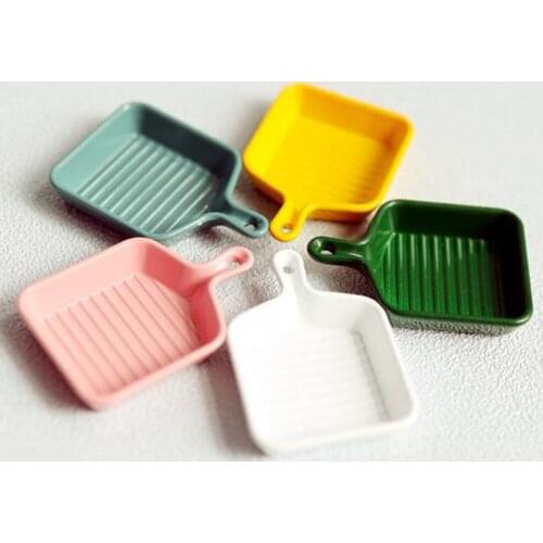 1:12 1:8 Miniature Size Dollhouse Accessories Mini Oven Roasting Baking Dish Tray Bakeware Bake Pan