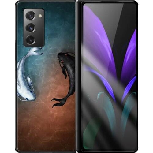 Fashion Plating Phone Case For Samsung Galaxy Z Fold 2 Case Exquisite Color Painting Shockproof Cover for galaxy z fold2 Cases