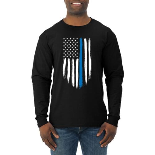 Blue USA Flag Blue Support Mens Long Sleeve T-Shirt 2020 t shirt
