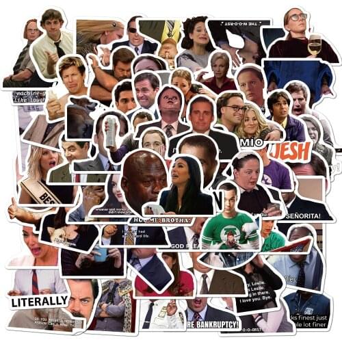 50/100Pcs TV Show Office Stickers Skateboard Fridge Phone Guitar Travel Snowboard Motorcycle Luggage Classic Toy Cool Stickers