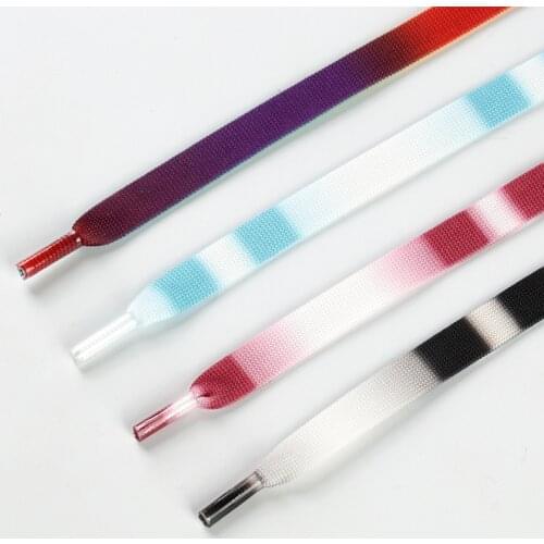 NEW Gradient Shoelaces for sneakers Flat Colorful Shoe laces for Casual Sneakers Laces Shoes Rainbow Shoelace Shoe accessories