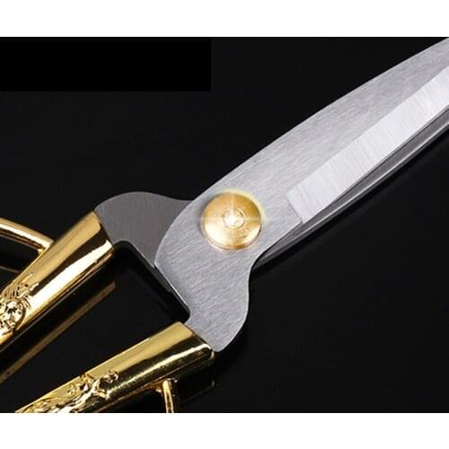 Newly Scissors Stainless Steel Carved Gold Tone Dragon For Needlework Party Sewing Dressmaker