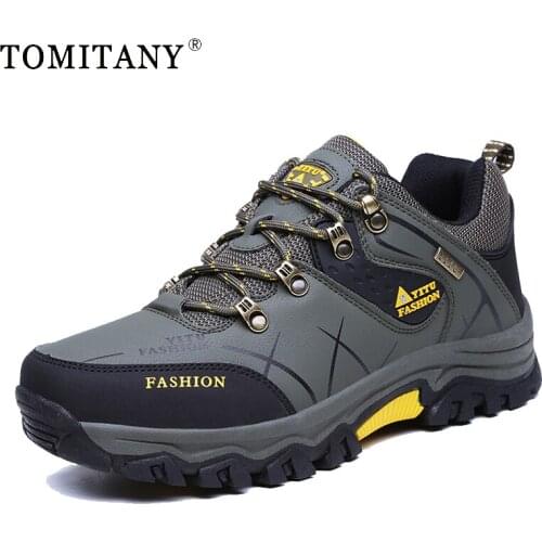 Outdoor New Waterproof Hiking Boots Men Trekking Walking Climbing Shoes Tactical Combat Army Boots Hunting Men Work Safety Shoes