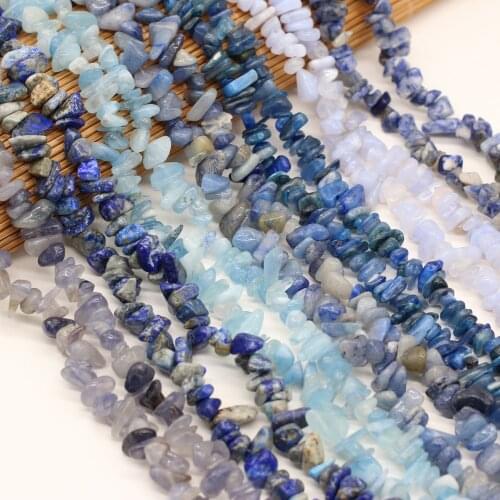 Wholesale 2021 Natural Semi-precious StoneMany Kinds Gravel Beaded Lapis Lazuli for DIY Necklace Bracelet Making Jewelry Gift