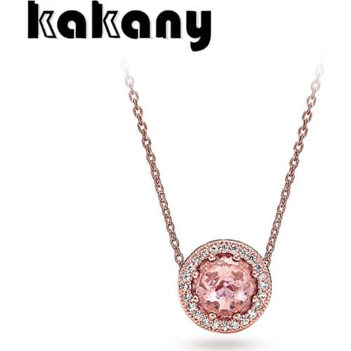 Kakany New Fashion Accessories Gentle Heart-shaped ZT0714 Rose Gold Necklace Female Clavicle Chain Christmas Gift Diy Jewelry
