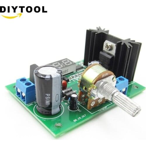 AC/DC-DC LM317 Adjustable Voltage Regulator Step Down Power Supply Module with LED Meter