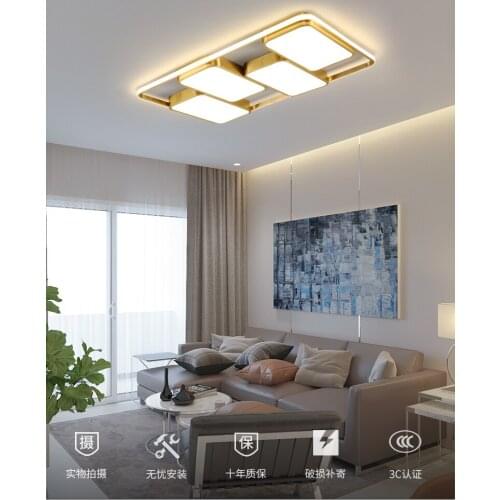 Master bedroom ceiling lamp modern minimalist living room all copper creative minimalist study room dining room led lamp