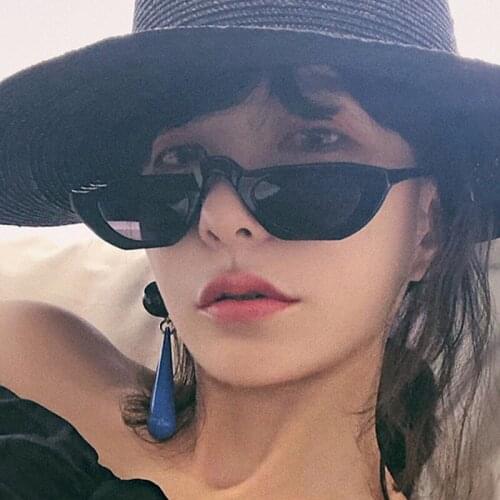 Samjune 2019 Unique Cat Eye Sunglasses Women Brand Designer 90s Vintage Leopard Narrow Cateye Sun Glasses Female Shades UV400