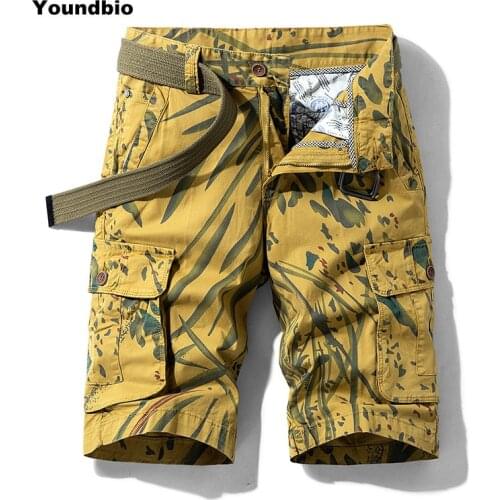 Men Cargo Shorts 2021 Summer Mens Classic Pockets Casual Cotton Shorts Men Streetwear Jogger Camouflage Tactical Cargo Short