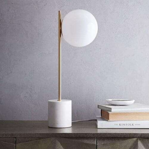 Modern Glass Table Lamps Nordic Simple Bedroom Bedside Reading Desk Lamp Home Decoration LED Table Lights E27 Lamparas Lighting