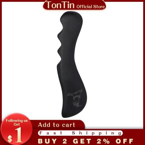 Tontin Therapy Bian Stone Needle Black Color Little Knife shape Face-lift Back detox Dredge meridians Neck lymph Tool