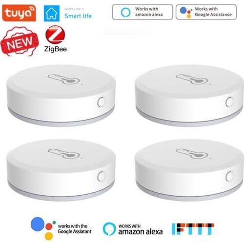 Tuya ZigBee Smart Temperature And Humidity Sensor Work With Zigbee Gateway Hub Via Alexa Google Home SmartLife/Tuya App Control