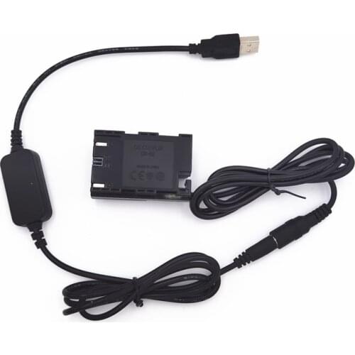 USB Coupler For Canon EOSR 90D 60D 80D 70D 6D2 6D R5 5DS,5DSR DR-E6 fully decoded (LP-E6 Dummy Battery)