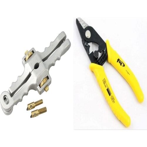 2 in 1 Optic Fiber Stripper /Longitudinal Opening Knife /Sheath Cable Slitter SI-01 FIS Fiber stripping pliers F11301T 3 mouths