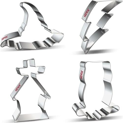 ZADE Halloween Cookie Cutter Owl,Haunted House Biscuit Fondant Sandwiches Cutters - Stainless Steel