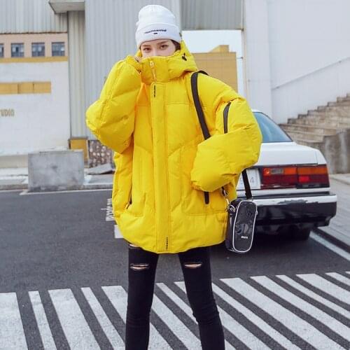 Women Thick Hooded Coat 2020 Winter New Warm five Bright Color Ladies Loose Casual Parkas Female Jacket Snow Coat Outwear MY258