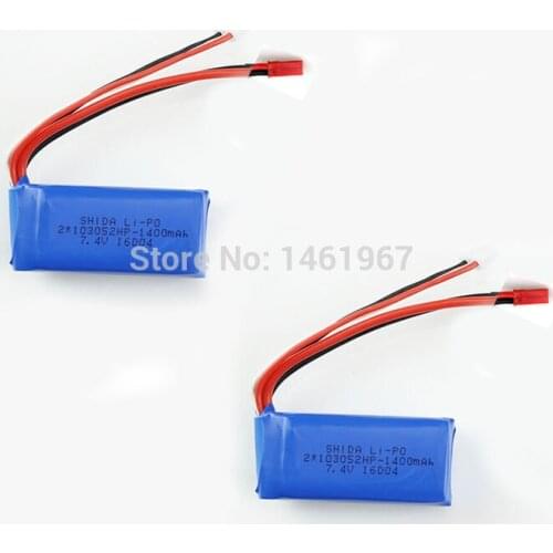 2pcs/lot 7.4V 1400MA battery for A949 A959 A969 A979 K929 RC car