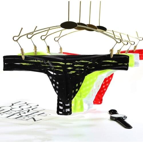 4Pcs/Lot Sexy Gay G-Strings Mens Underwear Transparent Penis Pouch String Homme Slip Erotic Mens Thongs and G Strings Cueca