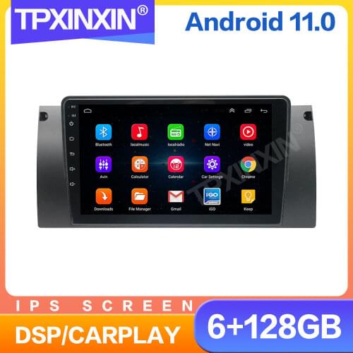 128G Android 10 PX6 For BMW X5 E39 E53 1999 -2005 Car Radio Multimedia Video Player Navigation GPS Accessories Auto 2 din no DVD