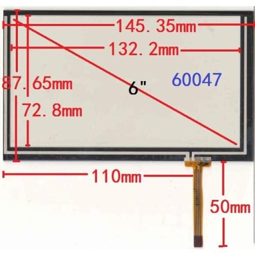 Tianma-60S-060047 6 Inch Touch Screen 145*88 cable car GPS touch screen