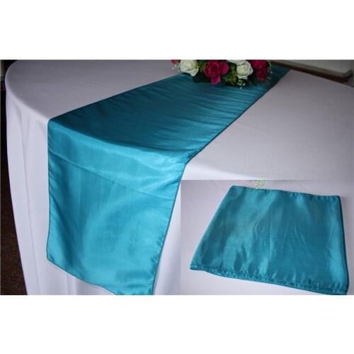 48 Color-3/3 10PCS Taffeta Table Runner Tablecloth Wedding Decoration/Party Decoration/ Wedding Party Supply Adornment Colors
