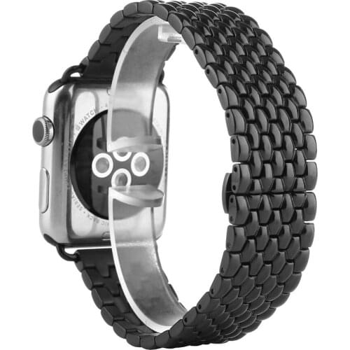 Dragon steel band for apple watch 44mm 42mm band iwatch Series 5 4 3 2 1 stainless steel strap 40mm 38mm bracelet Replacement