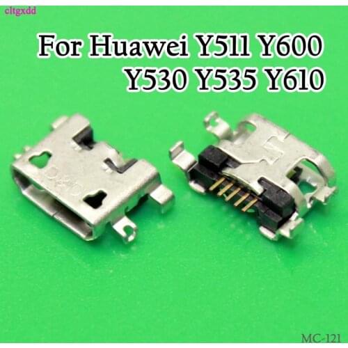 Cltgxdd 20PCS/Lot Micro Usb Charge Port Dock Socket Plug Jack For Huawei Ascend Y511 Y600 Y530 Y535 Y610 Charging Connector