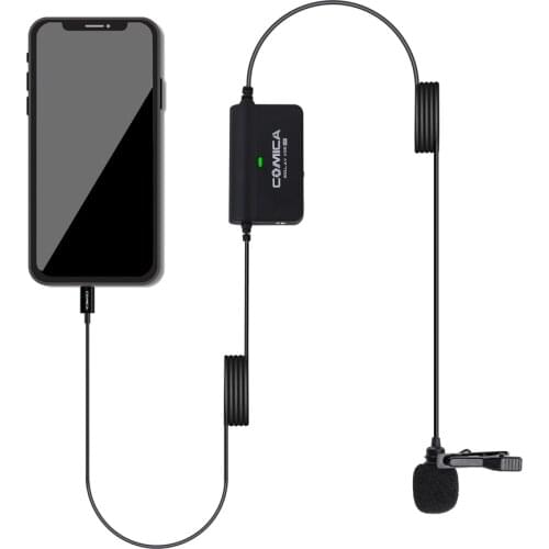 COMICA CVM-SIG.LAV V05 MI Multi-functional Single Lavalier Microphone for iPhone XS max X 8 7 Plus iPad with Lightning Interface