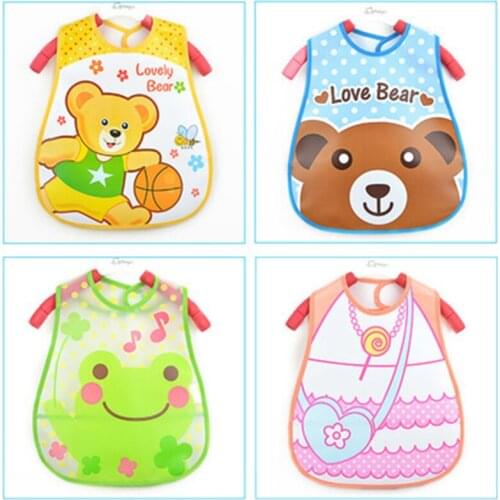 Baby Bibs EVA Waterproof Saliva Towel Scarf Lunch Boys Girls Cartoon Infant Bibs Burp Cloths For Children Feeding Care