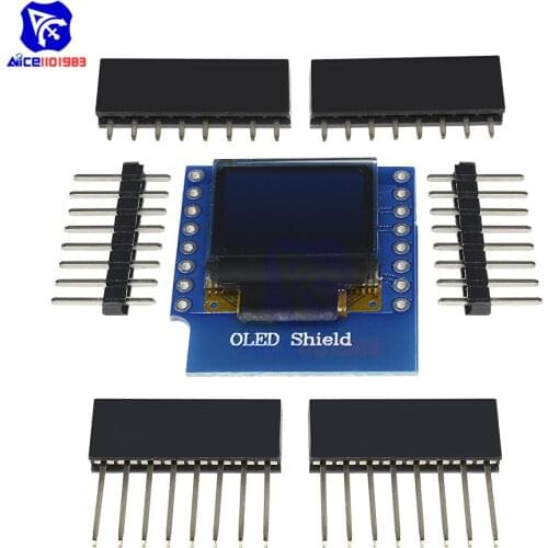 0.66 inch 64X48 SSD1306 OLED LCD Display Shield for Arduino WeMos D1 Mini IIC I2C IOT 3.3V