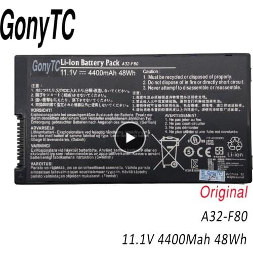 GONYTC A32-F80 Laptop Battery For ASUS F80 F80Cr F80s F81 F81E F83 F83Cr F83E F83S F83Se F83T K41 N60 N60D Pro83 Pro86