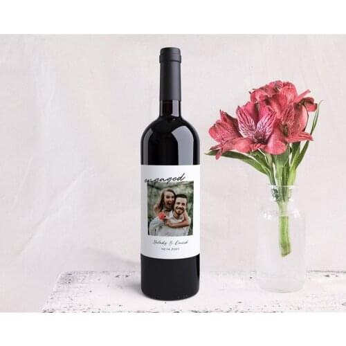 Customized Photo Wedding Wine Stickers, Wine Bottle Label, Personalize Wedding Gift Idea, Couples Gifts, Wedding Decoration Wine