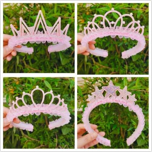 Crown for Girls kids headwear Tiaras Baby Girl Head Band Baby Girls Headwear Tiara Head Wrap Birthday Party Gi