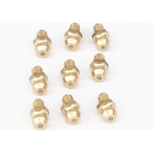 LOT 20 M5 Metric male Thread Brass Straight Grease Zerk Nipple Fitting for Auto Car