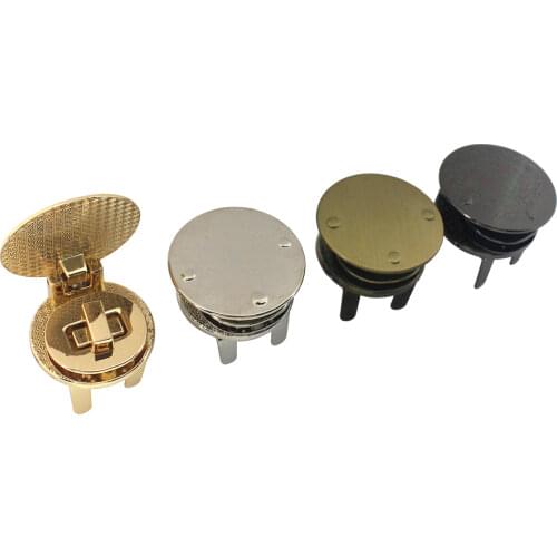 1pcs Metal Open Lid Lock New Style Turn Lock Clasp for DIY Handbag Bag Purse Luggage Hardware Closure Bag Parts Accessories